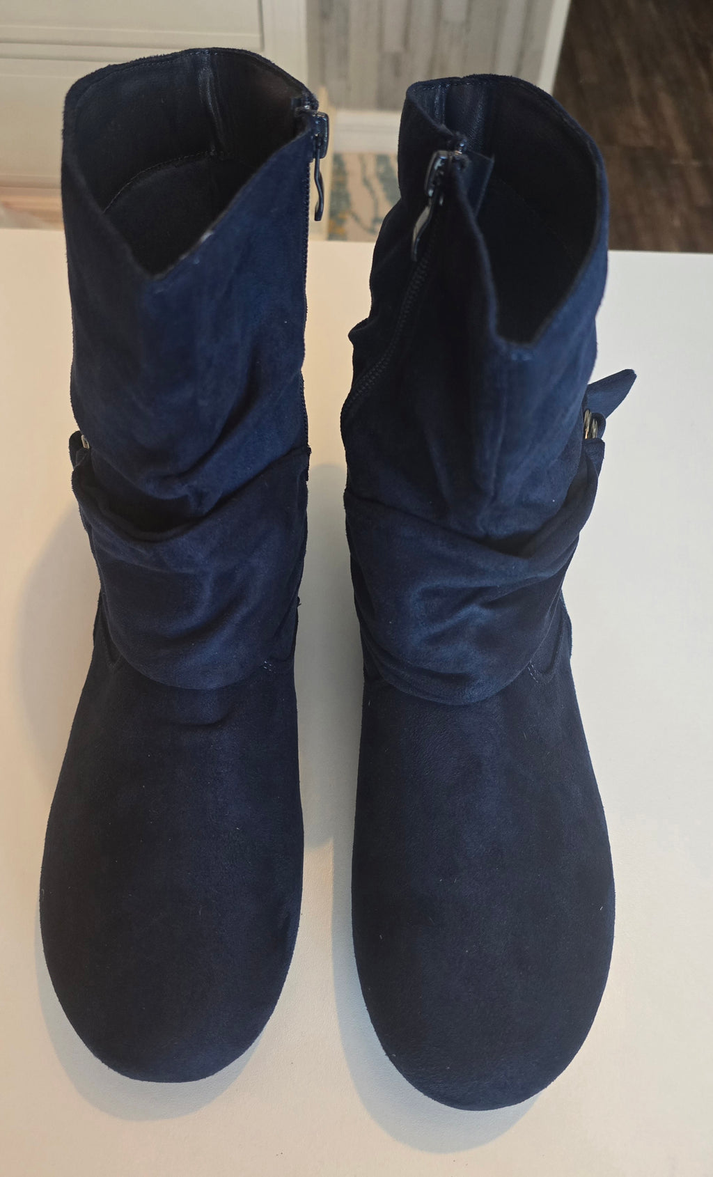 Calf Flat Heel Boots