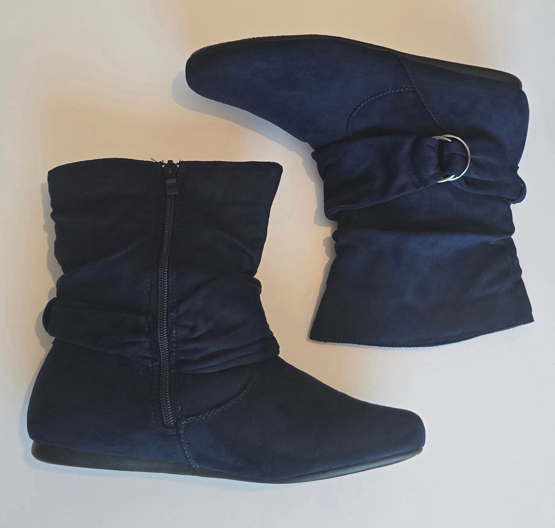 Calf Flat Heel Boots