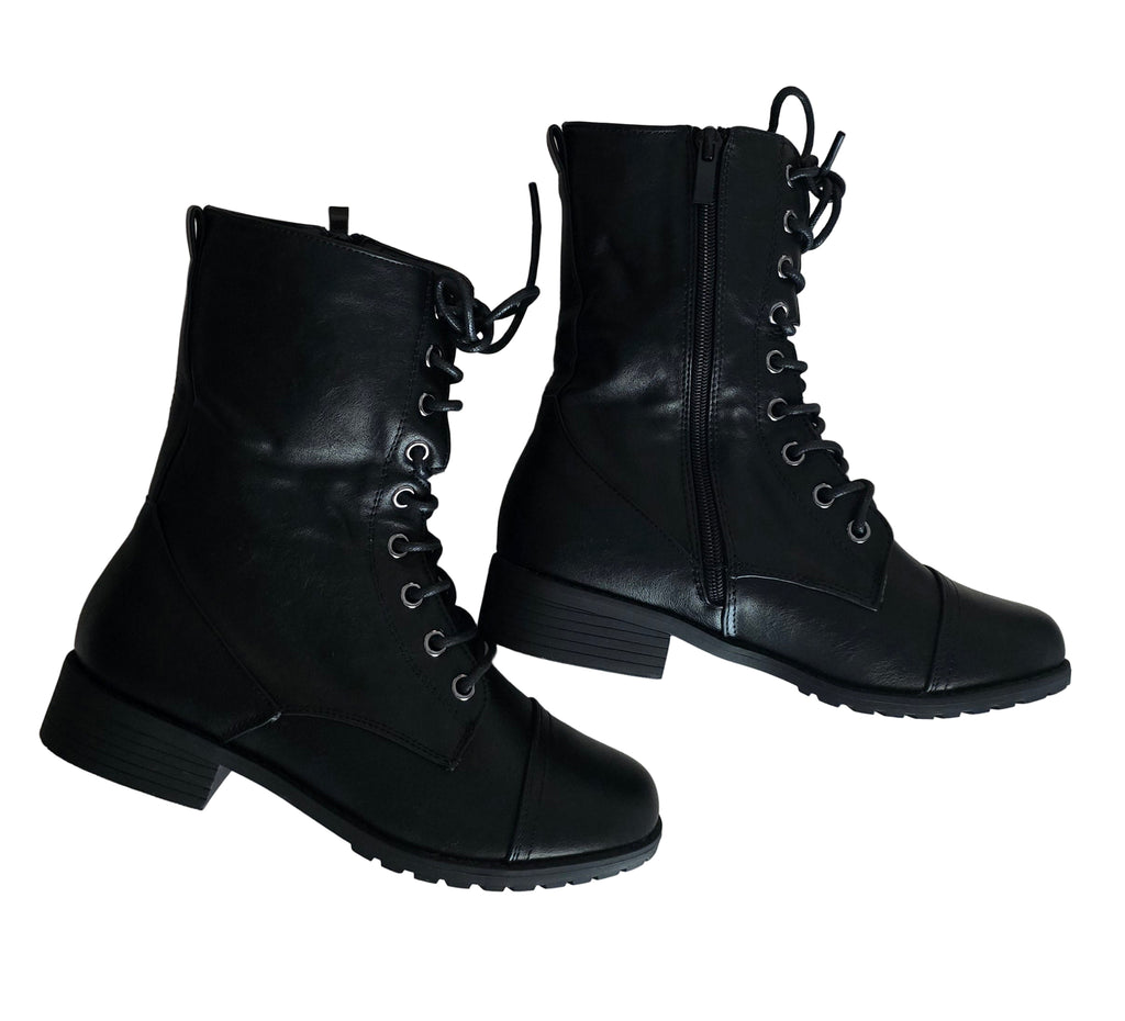 Low Heel Combat Boot